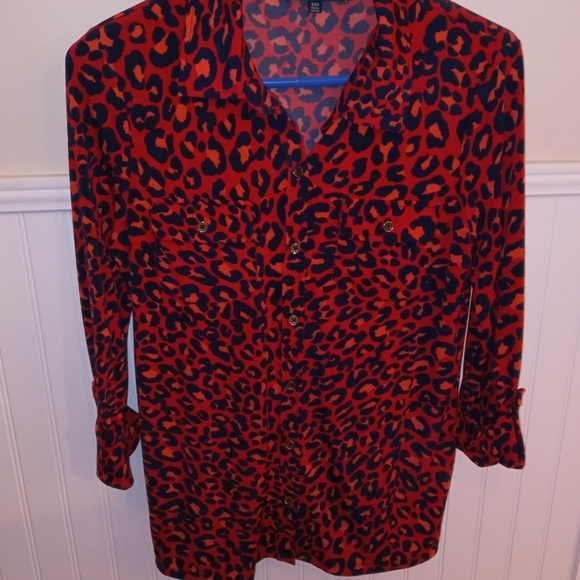 Jones Signature Leopard Print Blouse - Picture 1 of 4